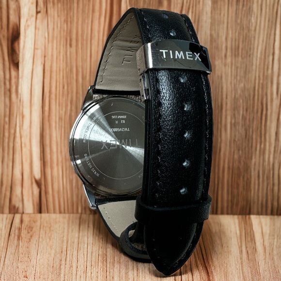 Timex Easy Reader Mens Black Leather Strap Watch Tw2v68800jt - Picture 3 of 4
